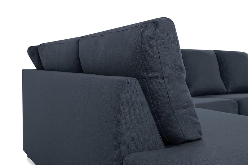 Crazy 4-sits Vänstervänd U-formad Large Soffa med Divan och Schäslong i Tyg - Blå - Möbler - Soffa - U-soffa