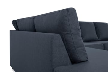 Crazy 4-sits Vänstervänd U-formad Large Soffa med Divan och Schäslong i Tyg - Blå - Möbler - Soffa - U-soffa