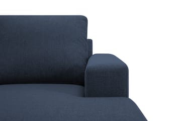 Crazy 4-sits Vänstervänd U-formad Large Soffa med Divan och Schäslong i Tyg - Blå - Möbler - Soffa - U-soffa