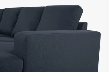 Crazy 4-sits Vänstervänd U-formad Large Soffa med Divan och Schäslong i Tyg - Blå - Möbler - Soffa - U-soffa