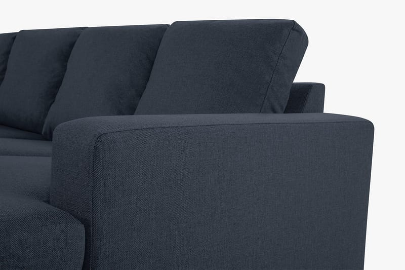 Crazy 4-sits Vänstervänd U-formad Large Soffa med Divan och Schäslong i Tyg - Blå - Möbler - Soffa - U-soffa