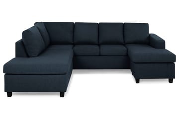 Crazy 4-sits Vänstervänd U-formad Large Soffa med Divan och Schäslong i Tyg - Blå - Möbler - Soffa - U-soffa