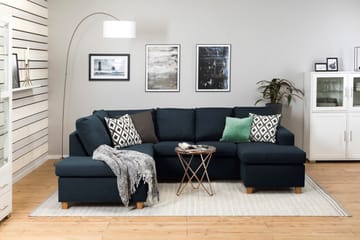 Crazy 4-sits Vänstervänd U-formad Large Soffa med Divan och Schäslong i Tyg - Blå - Möbler - Soffa - U-soffa