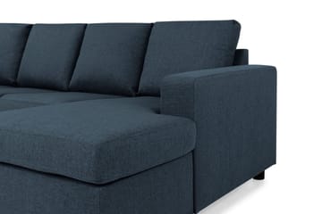 Crazy 4-sits Vänstervänd U-formad Large Soffa med Divan och Schäslong i Tyg - Blå - Möbler - Soffa - U-soffa