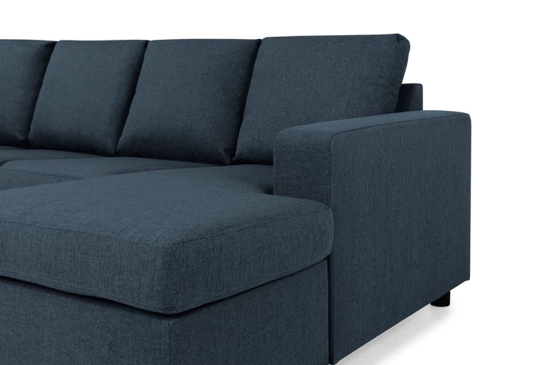 Crazy 4-sits Vänstervänd U-formad Large Soffa med Divan och Schäslong i Tyg - Blå - Möbler - Soffa - U-soffa