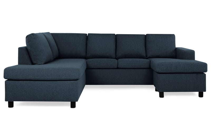 Crazy 4-sits Vänstervänd U-formad Large Soffa med Divan och Schäslong i Tyg - Blå - Möbler - Soffa - U-soffa