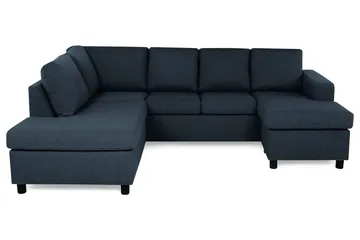 Crazy 4-sits Vänstervänd U-formad Large Soffa med Divan och Schäslong i Tyg