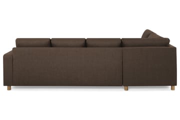 Crazy 4-sits Vänstervänd U-formad Large Soffa med Divan och Schäslong i Tyg - Brun - Möbler - Soffa - U-soffa