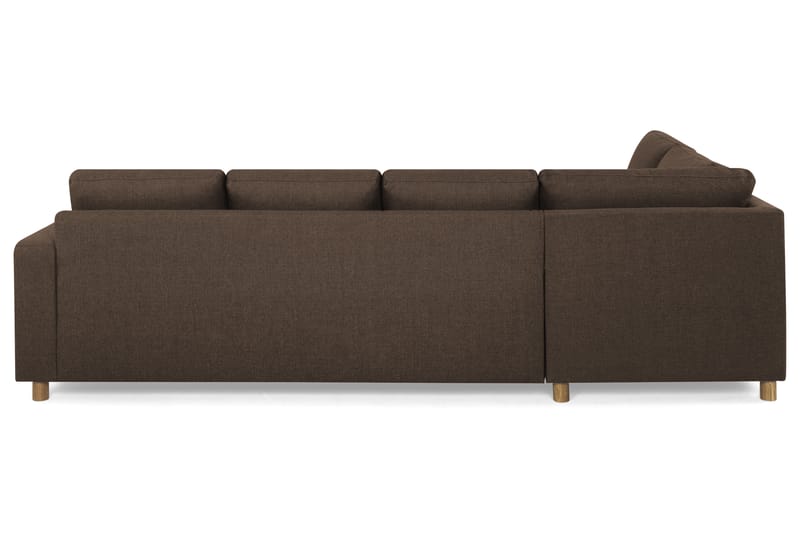 Crazy 4-sits Vänstervänd U-formad Large Soffa med Divan och Schäslong i Tyg - Brun - Möbler - Soffa - U-soffa