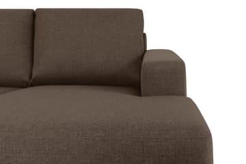 Crazy 4-sits Vänstervänd U-formad Large Soffa med Divan och Schäslong i Tyg - Brun - Möbler - Soffa - U-soffa