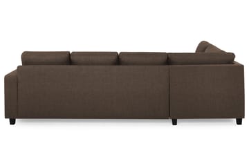Crazy 4-sits Vänstervänd U-formad Large Soffa med Divan och Schäslong i Tyg - Brun - Möbler - Soffa - Divansoffa & schäslongsoffa - 4 sits soffa med divan