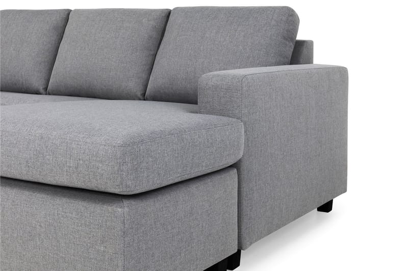 Crazy 4-sits Vänstervänd U-formad Large Soffa med Divan och Schäslong i Tyg - Grå - Möbler - Soffa - U-soffa