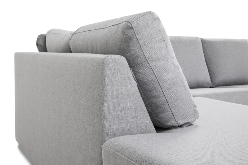 Crazy 4-sits Vänstervänd U-formad Large Soffa med Divan och Schäslong i Tyg - Grå - Möbler - Soffa - U-soffa