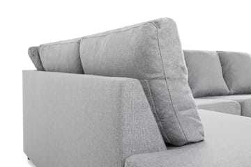 Crazy 4-sits Vänstervänd U-formad Large Soffa med Divan och Schäslong i Tyg - Grå - Möbler - Soffa - U-soffa