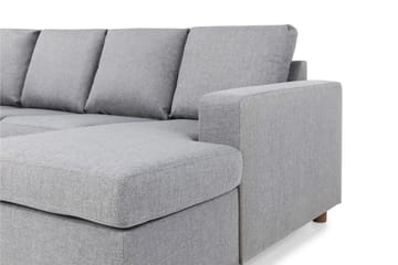 Crazy 4-sits Vänstervänd U-formad Large Soffa med Divan och Schäslong i Tyg - Grå - Möbler - Soffa - U-soffa