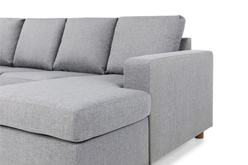 Crazy 4-sits Vänstervänd U-formad Large Soffa med Divan och Schäslong i Tyg - Grå - Möbler - Soffa - U-soffa