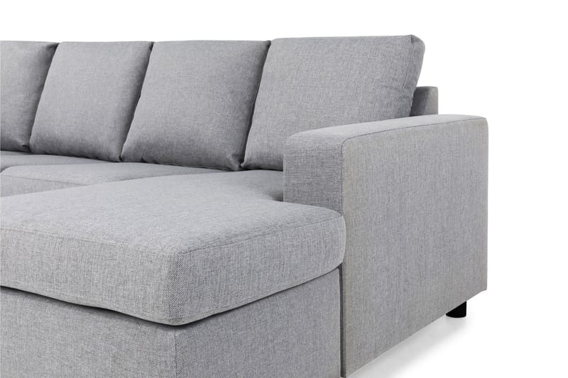 Crazy 4-sits Vänstervänd U-formad Large Soffa med Divan och Schäslong i Tyg - Grå - Möbler - Soffa - U-soffa