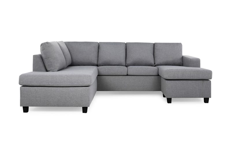 Crazy 4-sits Vänstervänd U-formad Large Soffa med Divan och Schäslong i Tyg - Grå - Möbler - Soffa - U-soffa