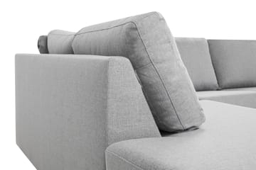 Crazy 4-sits Vänstervänd U-formad Large Soffa med Divan och Schäslong i Tyg - Grå - Möbler - Soffa - U-soffa