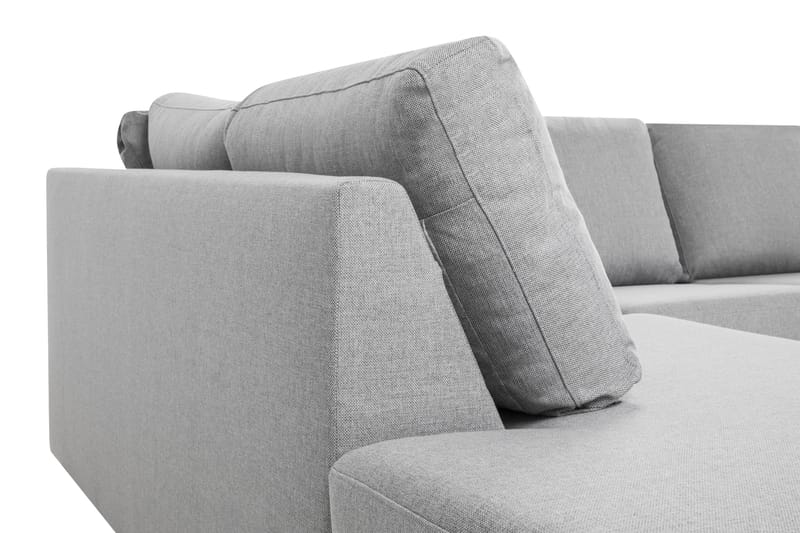 Crazy 4-sits Vänstervänd U-formad Large Soffa med Divan och Schäslong i Tyg - Grå - Möbler - Soffa - U-soffa