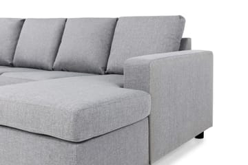 Crazy 4-sits Vänstervänd U-formad Large Soffa med Divan och Schäslong i Tyg - Grå - Möbler - Soffa - U-soffa