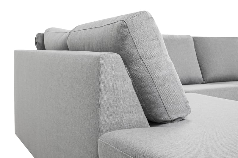 Crazy 4-sits Vänstervänd U-formad Large Soffa med Divan och Schäslong i Tyg - Grå - Möbler - Soffa - U-soffa