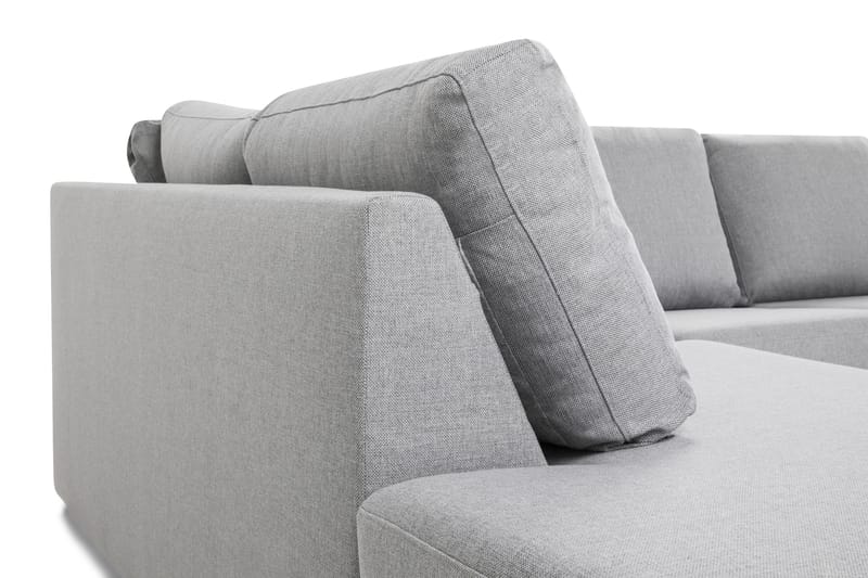 Crazy 4-sits Vänstervänd U-formad Large Soffa med Divan och Schäslong i Tyg - Grå - Möbler - Soffa - U-soffa