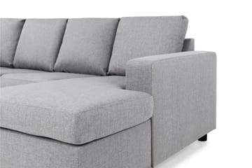 Crazy 4-sits Vänstervänd U-formad Large Soffa med Divan och Schäslong i Tyg - Grå - Möbler - Soffa - U-soffa