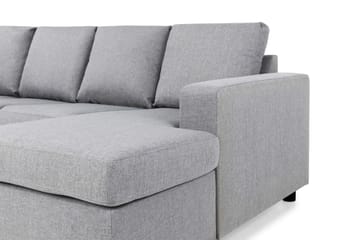 Crazy 4-sits Vänstervänd U-formad Large Soffa med Divan och Schäslong i Tyg - Grå - Möbler - Soffa - U-soffa