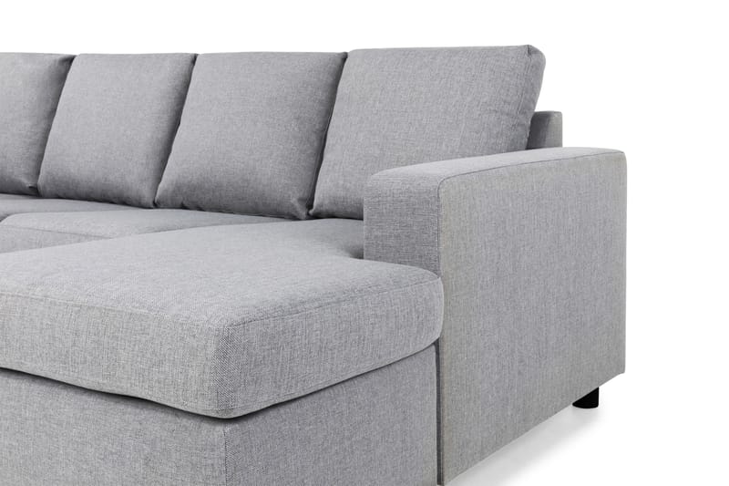Crazy 4-sits Vänstervänd U-formad Large Soffa med Divan och Schäslong i Tyg - Grå - Möbler - Soffa - U-soffa
