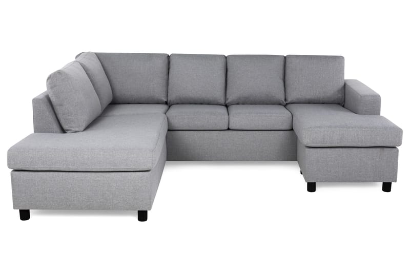 Crazy 4-sits Vänstervänd U-formad Large Soffa med Divan och Schäslong i Tyg - Grå - Möbler - Soffa - U-soffa