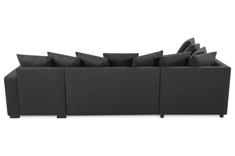 Crazy 4-sits Vänstervänd U-formad Large Soffa med Divan och Schäslong i Tyg inkl Kuvertkuddar - Mörkgrå - Möbler - Soffa - U-soffa