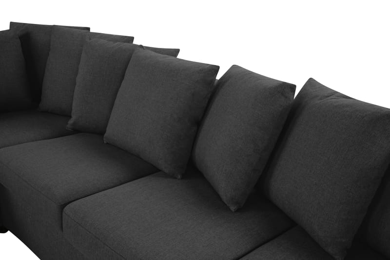 Crazy 4-sits Vänstervänd U-formad Large Soffa med Divan och Schäslong i Tyg inkl Kuvertkuddar - Mörkgrå - Möbler - Soffa - U-soffa