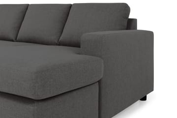 Crazy 4-sits Vänstervänd U-formad Large Soffa med Divan och Schäslong i Tyg - Mörkgrå - Möbler - Soffa - U-soffa