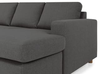 Crazy 4-sits Vänstervänd U-formad Large Soffa med Divan och Schäslong i Tyg - Mörkgrå - Möbler - Soffa - U-soffa