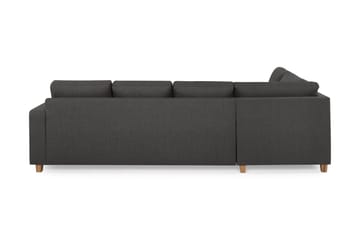 Crazy 4-sits Vänstervänd U-formad Large Soffa med Divan och Schäslong i Tyg - Mörkgrå - Möbler - Soffa - U-soffa