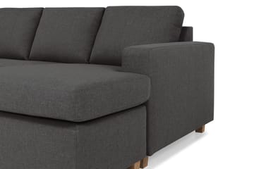 Crazy 4-sits Vänstervänd U-formad Large Soffa med Divan och Schäslong i Tyg - Mörkgrå - Möbler - Soffa - U-soffa