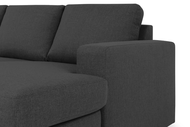 Crazy 4-sits Vänstervänd U-formad Large Soffa med Divan och Schäslong i Tyg - Mörkgrå - Möbler - Soffa - U-soffa