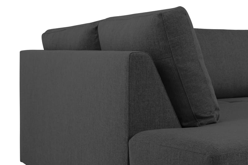 Crazy 4-sits Vänstervänd U-formad Large Soffa med Divan och Schäslong i Tyg - Mörkgrå - Möbler - Soffa - U-soffa
