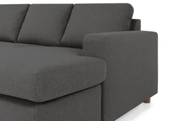 Crazy 4-sits Vänstervänd U-formad Large Soffa med Divan och Schäslong i Tyg - Mörkgrå - Möbler - Soffa - Divansoffa & schäslongsoffa - 4 sits soffa med divan