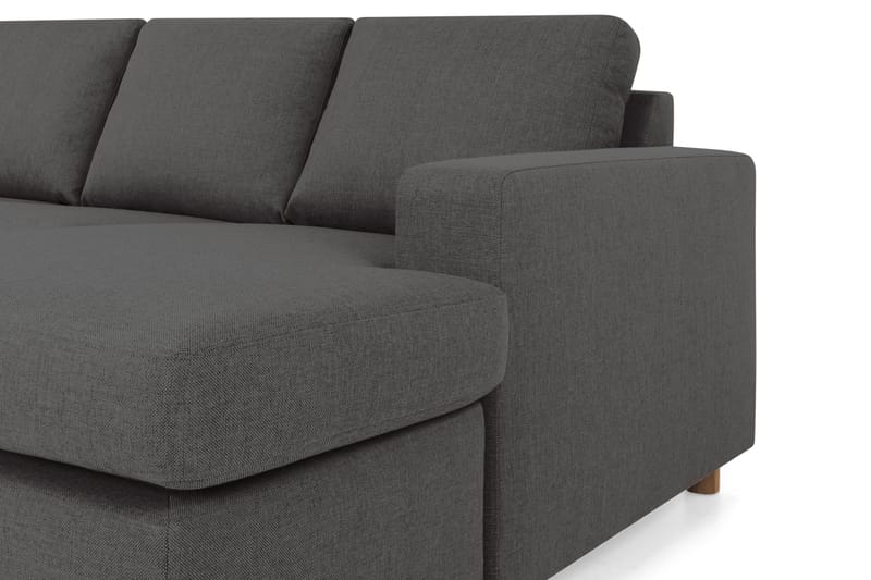 Crazy 4-sits Vänstervänd U-formad Large Soffa med Divan och Schäslong i Tyg - Mörkgrå - Möbler - Soffa - Divansoffa & schäslongsoffa - 4 sits soffa med divan
