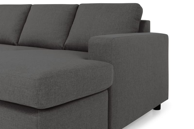 Crazy 4-sits Vänstervänd U-formad Large Soffa med Divan och Schäslong i Tyg - Mörkgrå - Möbler - Soffa - Divansoffa & schäslongsoffa - 4 sits soffa med divan