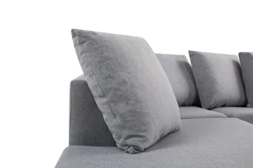 Crazy 4-sits Vänstervänd U-formad Small Soffa med Divan och Schäslong i Tyg inkl Kuvertkuddar - Grå - Möbler - Soffa - U-soffa