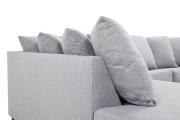 Crazy 4-sits Vänstervänd U-formad Small Soffa med Divan och Schäslong i Tyg inkl Kuvertkuddar - Grå - Möbler - Soffa - U-soffa