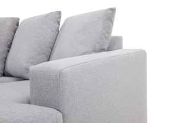 Crazy 4-sits Vänstervänd U-formad Small Soffa med Divan och Schäslong i Tyg inkl Kuvertkuddar - Grå - Möbler - Soffa - U-soffa