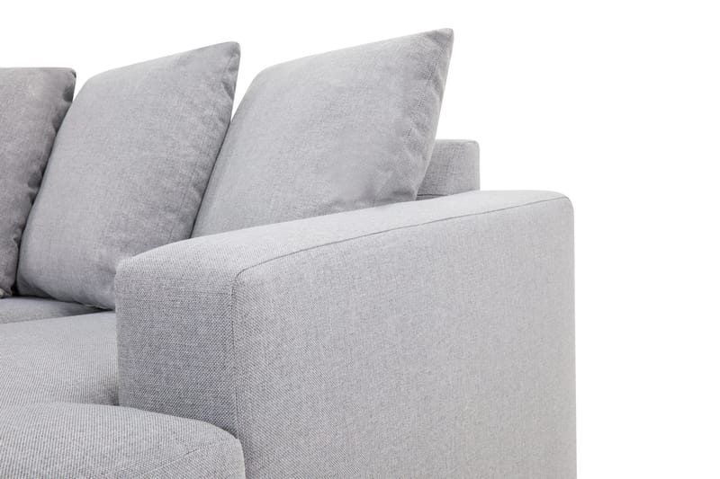 Crazy 4-sits Vänstervänd U-formad Small Soffa med Divan och Schäslong i Tyg inkl Kuvertkuddar - Grå - Möbler - Soffa - U-soffa