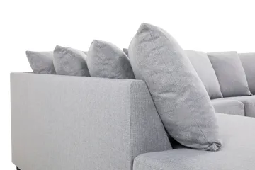 Crazy 4-sits Vänstervänd U-formad Small Soffa med Divan och Schäslong i Tyg inkl Kuvertkuddar - Grå - Möbler - Soffa - U-soffa