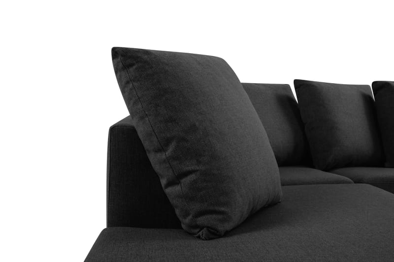 Crazy 4-sits Vänstervänd U-formad Small Soffa med Divan och Schäslong i Tyg inkl Kuvertkuddar - Mörkgrå - Möbler - Soffa - U-soffa