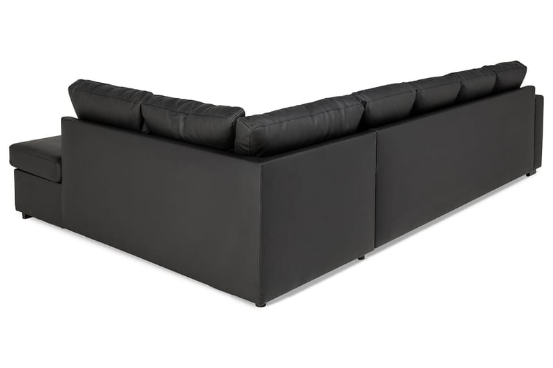 Crazy 5-sits Högervänd U-formad X-Large Soffa med Divan och Schäslong i Konstläder - Svart - Möbler - Soffa - U-soffa