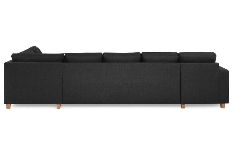 Crazy 5-sits Högervänd U-formad X-Large Soffa med Divan och Schäslong i Tyg - Antracit - Möbler - Soffa - U-soffa